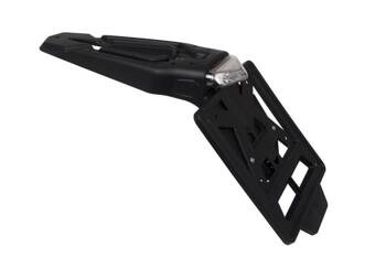 Błotnik tył POD TABLICĘ REJESTRACYJNĄ Z LAMPKĄ LED UNIWERSALNY (KĄT 60 STONI)  kolor czarny Racetech