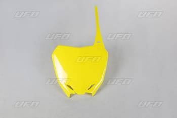 Plastron UFO do Suzuki RMZ 250 '10-'18 / RMZ 450 '08-'17 - Pole Numerowe Przód kolor żółty