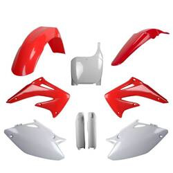 Pełny komplet plastików Honda CRF 450R '02-'03 Polisport czerwono,biały