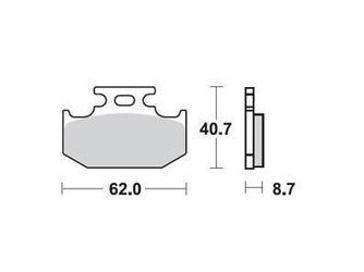 ProX Klocki Hamulcowe Tylne KX125/250/500 '89-94 / RM125/250 '89-95