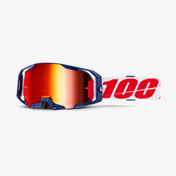 Gogle 100 PROCENT ARmatic mach z - mirror red lens - kolor niebieski/czerwony/biały szyba czerwone lustro