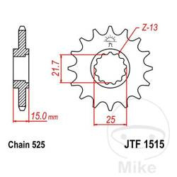 Zębatka przednia JT JTF1515.14 (14Z)