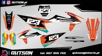 Okleina KTM SX EXC XC SX-F EXC-F XC-F 125-500 04'-'22