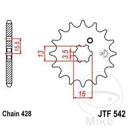 Zębatka przednia JT JTF542.13 (13Z)