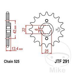 Zębatka przednia JT JTF291.14 (14Z)