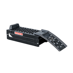 BIKETEC OM Uniwersalna rampa najazdowa stalowa motocykl / ATV Składana z uchwytem 194 x 25 cm, Max. 340 kg szt / 800 kg kpl, Kolor czarny