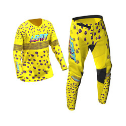LEATT Strój na crossa dla dziecka Ride Kit 3.5 Junior cheetah kolor żółty, niebieski