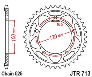 JT Zębatka tylna stalowa [40 zębów] APRILIA RSV 1000 11-15