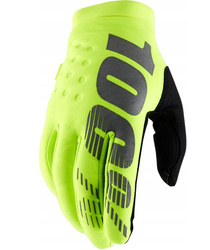 Rękawiczki zimowe dziecięce na cross 100% BRISKER kolor żółty