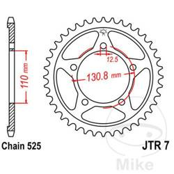 Zębatka tylna stalowa JT JTR7.45 ilość zębów 45Z