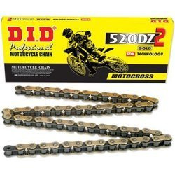 DID Łańcuch 520 DZ2 104 ogniw bez O-Ringów otwarty zapinka złoty / czarny