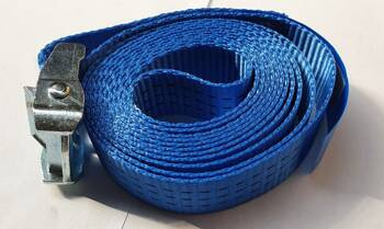 Biketec pas transportowy 35mm/3mb z klamrą samozaciskową kolor niebieski (homologacja)