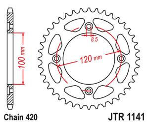 JT Zębatka tylna stalowa [50 zębów] BETA 50 RR ENDURO / ENDURO RACING / ENDURO SPORT 18-19