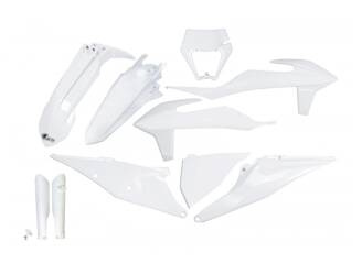 Komplet Plastików UFO dla KTM EXC 125 '20-'21, EXC 250 / 300 '20-'23, EXC-F 250 / 350 / 450 / 500 '20-'23 kolor biały