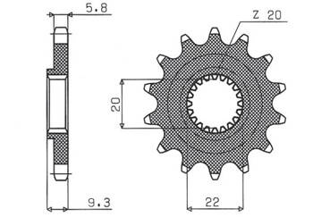SUNSTAR Zębatka przednia stalowa KAWASAKI KXF 250 06-17 [13]