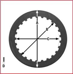 TRW Lucas PRZEKŁADKI TARCZ SPRZĘGŁOWYCH KAWASAKI ZX6R 03-04, Z750 04-12, Z750R 11-14