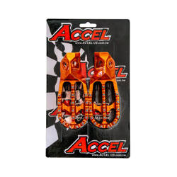 Accel Pomarańczowe Podnóżki KTM SX/SXF/XC/XCF [125/250/300/350/450] '23 / Huqvarna TC/TX/FC/FX [125/250/300/350/450] '23