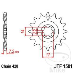 Zębatka przednia JT JTF1501.13 (13Z)