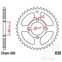 Zębatka tylna stalowa JT JTR838.37 ilość zębów 37Z