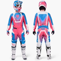 Strój na crossa Fox 180 Collect  niebieski różowy