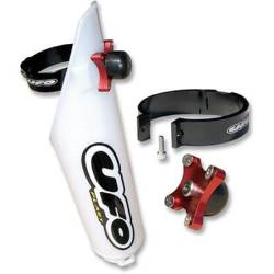 Osłony Amortyzatorów UFO z Blokadą Startu dla Honda CRF 250 '10-'17 / CRF 450 '09-'12, kolor biały