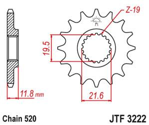 JT Zębatka przednia [11 zębów] POLARIS 250/300/350/400/425 89-99