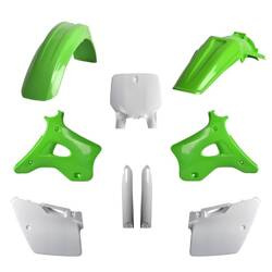 Pełny komplet plastików Kawasaki KX 125 / 250 '96-'98 Polisport zielony