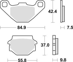 TRW Lucas Klocki hamulcowe KH67 offroad - Spiek metaliczny