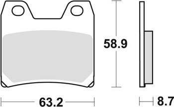 TRW Lucas Klocki hamulcowe KH348 Spiek metaliczny TYŁ