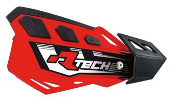 RACETECH FLX Osłony rąk (handbary) enduro cross czerwone (zestaw z mocowaniami)