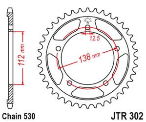 JT Zębatka tylna stalowa [40 zębów] HONDA CB 1100 SA-E/F 14-15 / CB 1100 EX-E/F/G/H/J 15-17