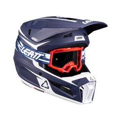 Kask cross z goglami LEATT Kit Moto 3.5 kolor niebieski