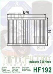 Hiflo filtr oleju HF 192 Triumph (OEM 121-00-31-T0-301)