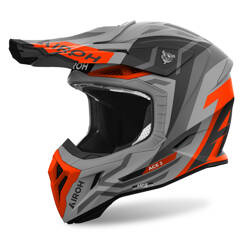 Kask cross Airoh Aviator Ace 2 Ground – szary, pomarańczowy, matowy