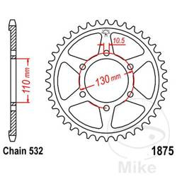 Zębatka tylna stalowa JT JTR1875.48 ilość zębów 48Z