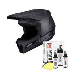 Leatt Kask cross Moto 2.5 V24 kolor czarny + zestaw do pielęgnacji kasku OMOTO