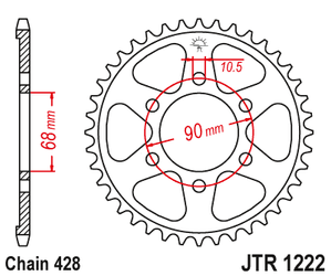 JT Zębatka tylna [48 zębów] HONDA CB 125R 18-21