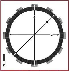 TRW Lucas TARCZE SPRZĘGŁOWE SUZUKI GN250 (84-99), GZ 250 (99-04) (EBS3358)