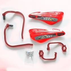 Accel/Handbary z aluminiowym mocowaniem (22+28mm)/Mocowanie 2-punktowe/Czerwone