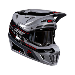 Kask cross z goglami LEATT Kit Moto 8.5 kolor szary