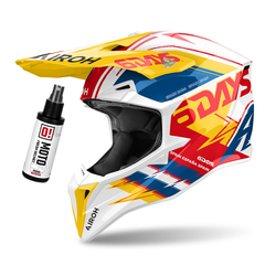 Kask cross Airoh Wraaap 6Days Spain kolor: niebieski,czerwony,biały + czyścik do wnętrza