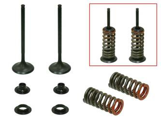 Zawory wydechowe [komplet zaworów + sprężyny + podkładki][stalowe] Honda CRF 250 R '08-'09  (MX-09526E) (26X4,46X82,2MM)