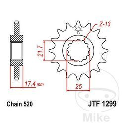 Zębatka przednia JT JTF1299.14 (14Z)