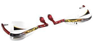 Accel Handbary Enduro (28mm) z Aluminiowym Mocowaniem / Czarne / Pomarańczowe