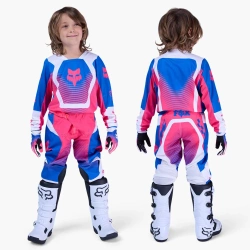 Strój na crossa Junior Fox 180 Collect  niebieski różowy