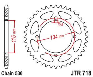 JT Zębatka tylna stalowa [48 zębów] CAGIVA ELEFANT 650/750 85-89 / DUCATI 650/750 INDIANA CUSTOM 87-90