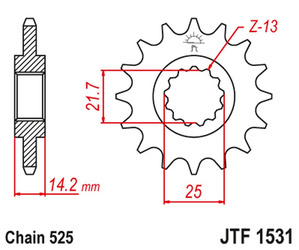 Zębatka przednia JT JTF1531.15 (15Z)