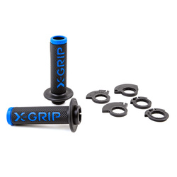 X-GRIP Manetki (gripy) Braaaap Grips Lock-On-Grip (z adapterami rolgazu) Blue Open End (z otworem) X-GRIP, Kolor niebieski
