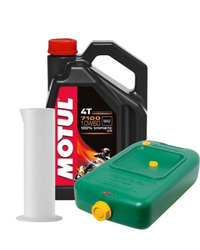 Zestaw pojemnik na olej + miarka + Motul 7100 10W60 4T Synthetic 4L