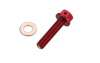 Accel/ Czerwony korek spustowy oleju z magnesem/ Honda CRF 150 R [07-16]